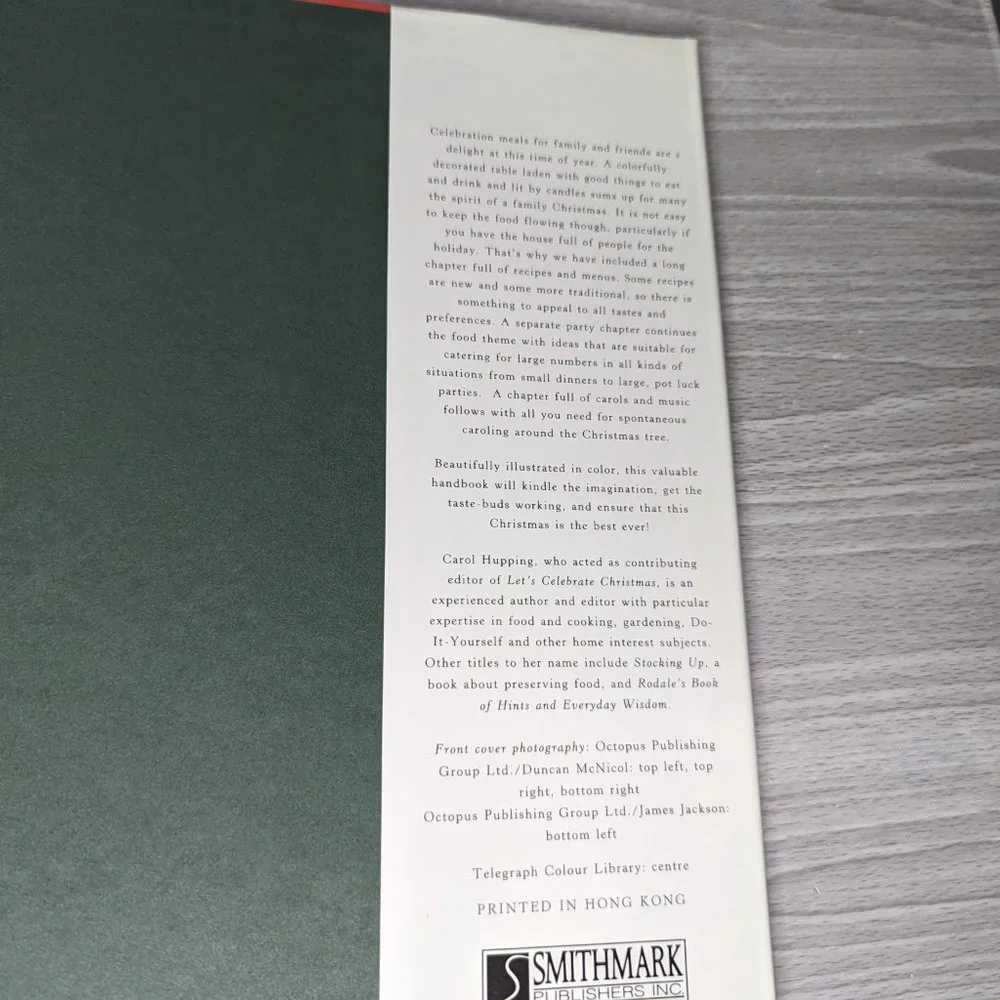 Let's Celebrate Christmas by Carol Hupping Hard Cover Book